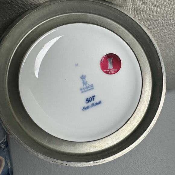 Kaiser Echt Kobalt Cobalt Blue Porcelain Pitcher 507 West Germany 9.5” - Picture 5 of 5